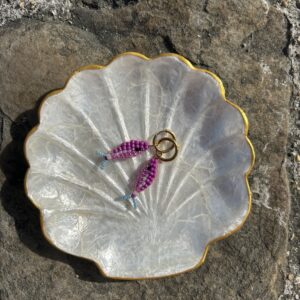 Boucles d'oreilles poisson violette