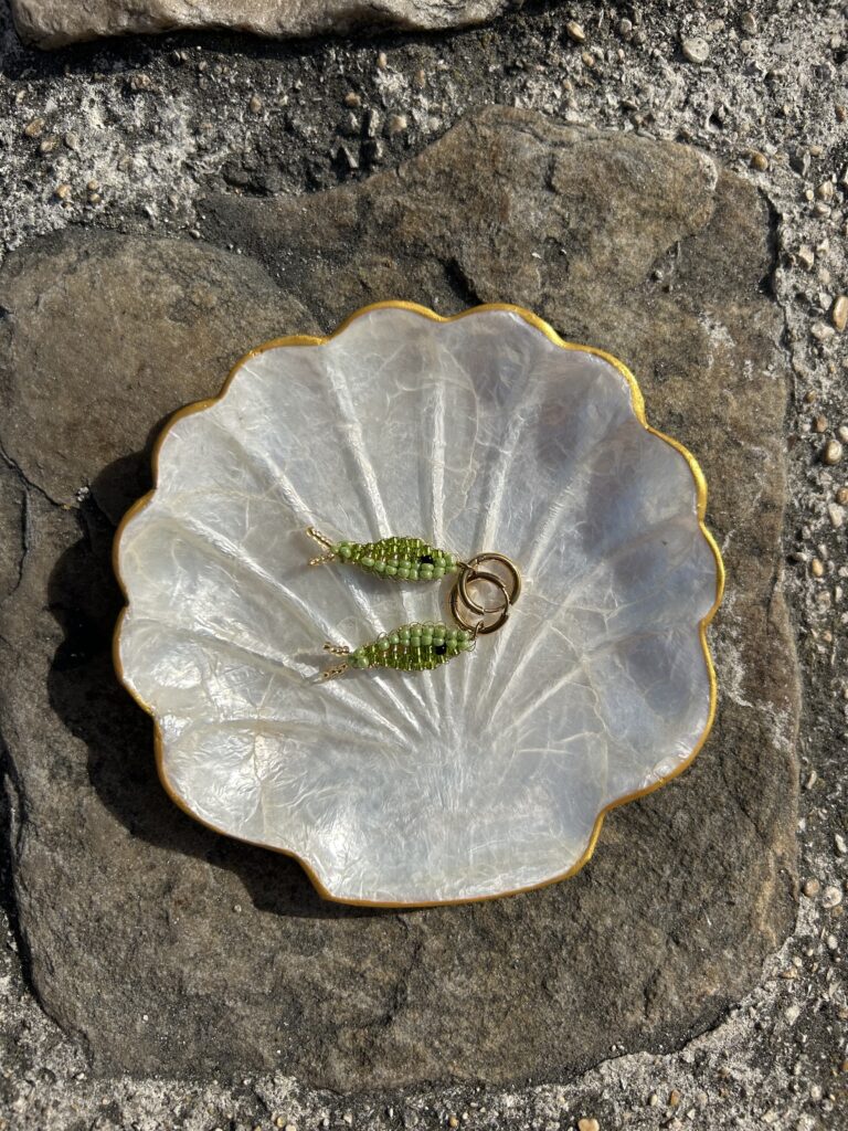 Boucles d'oreilles poisson verte