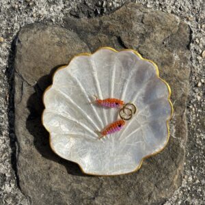 Boucles d'oreille poisson orange et rose
