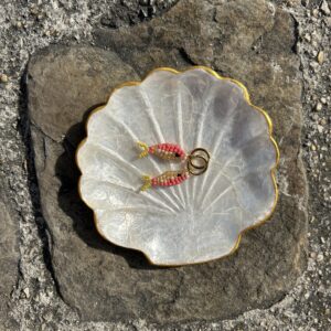 Boucles d'oreilles poisson corail
