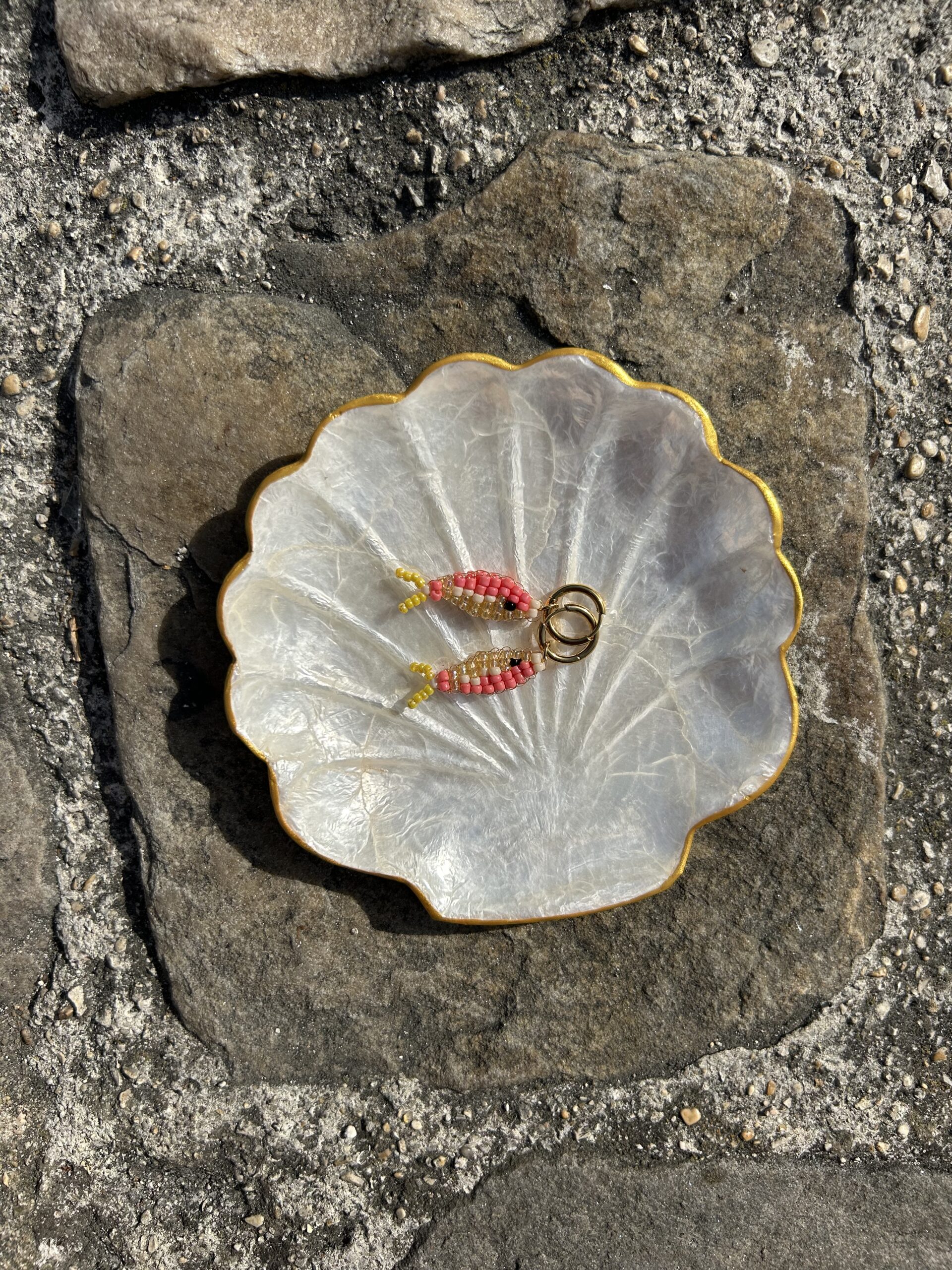Boucles d'oreilles poisson corail